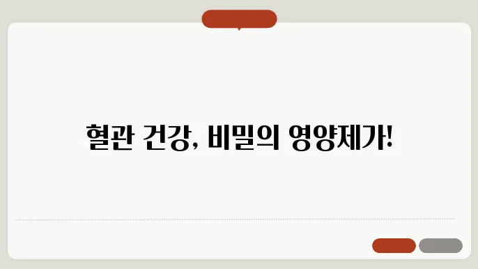 혈관에 좋은 영양제