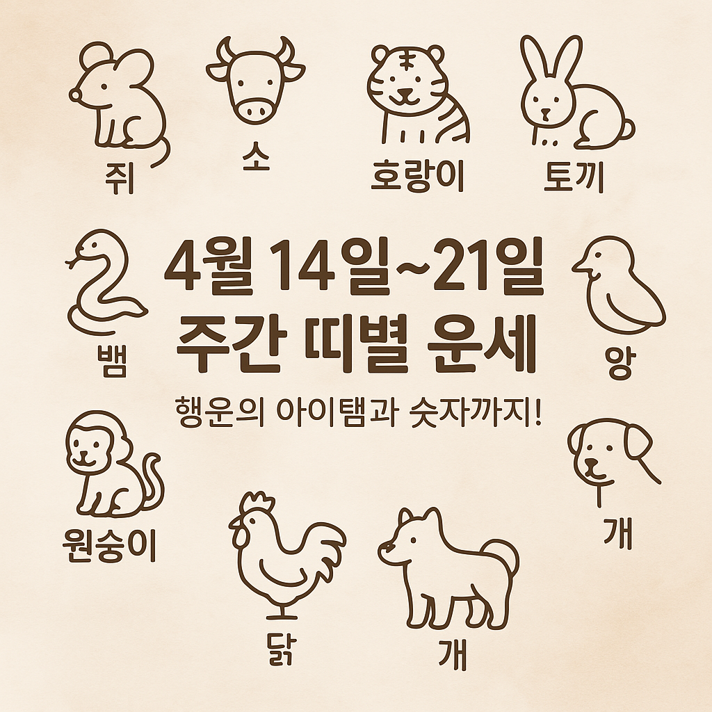 4월셋째주 주간운세