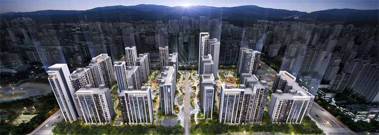 향촌롯데, 향촌현대4차 통합재건축 조감도