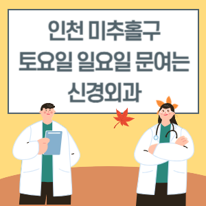 인천 미추홀구 토요일 일요일 신경외과 진료 병원 리스트