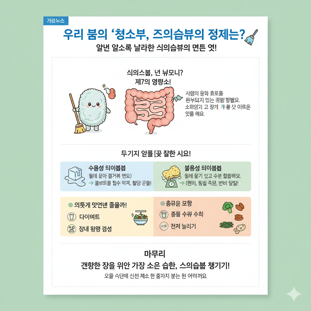 식이섬유란 무엇인가?장 건강부터 혈당 관리까지, 꼭 알아야 할 이유