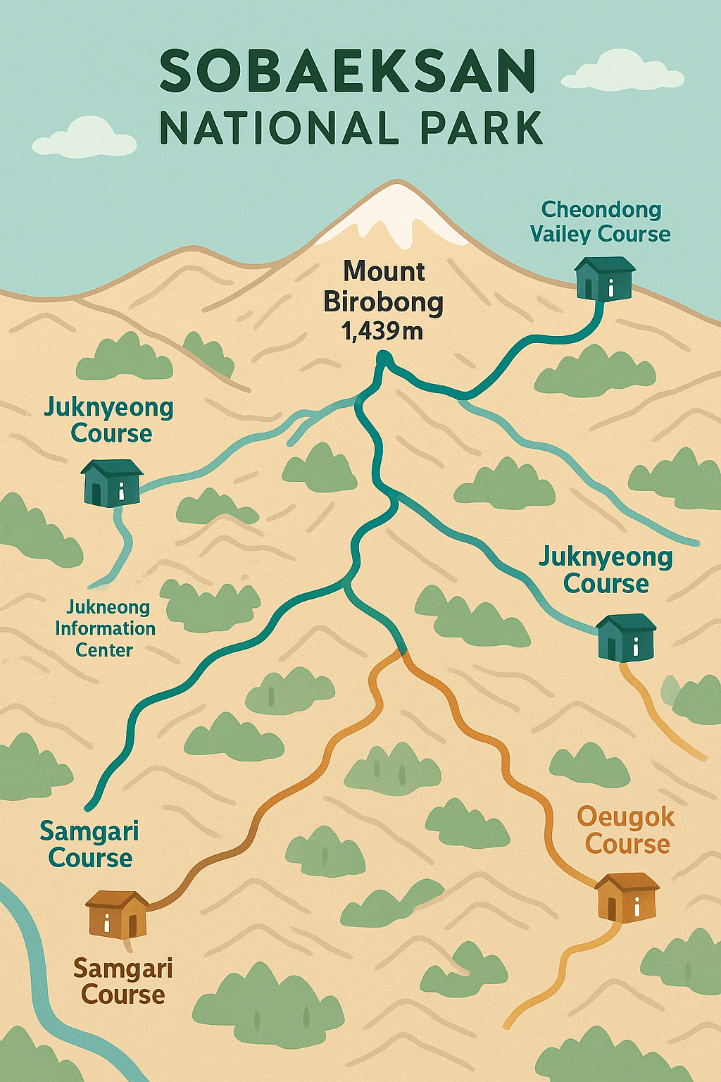 소백산 등산지도