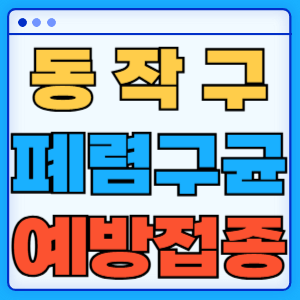 서울 동작구 폐렴구균 백신 무료 예방접종 비용지원 가격 신청방법 대상자 간격 13가 15가 20가 23가
