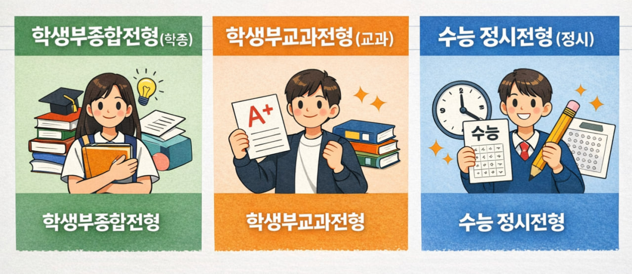 학종, 교과, 정시 관련한 이미지