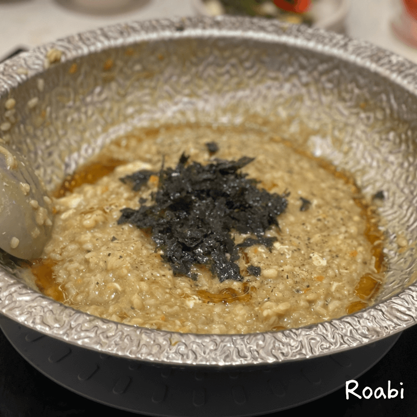 맑은 육수 선택, 식사는 깔끔하게 죽으로 마무리