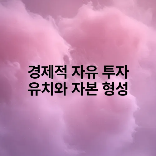 경제적 자유 투자 유치와 자본 형성