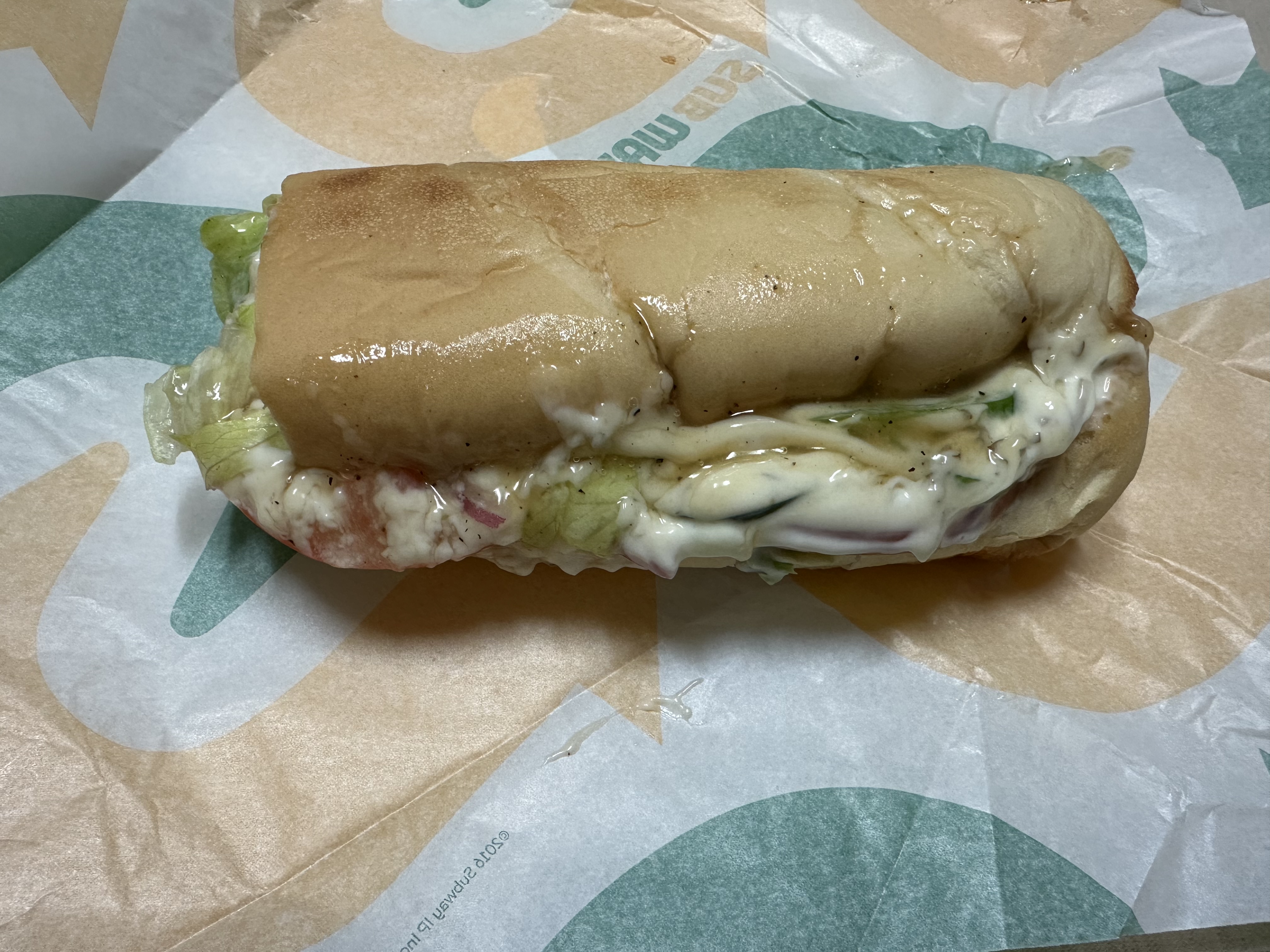 서브웨이 토시비프 상단에서 찍은 모습