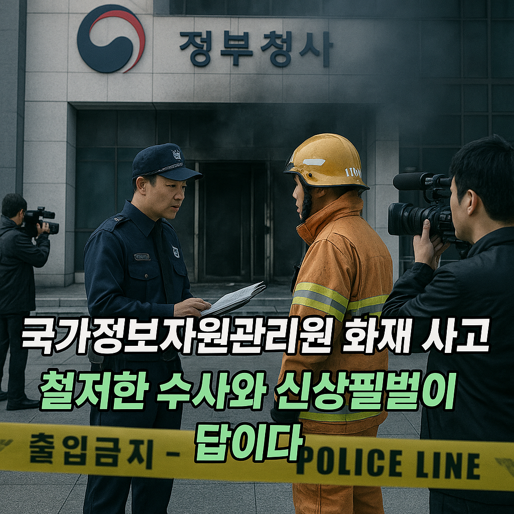 국가정보자원관리원 화재 사고의 철저한 수사와 신상필벌 필요성 여론