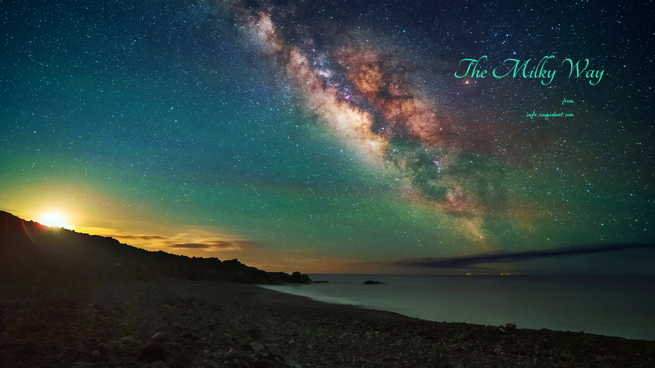 14 일출과 은하수 C - The Milky Way 밤하늘배경화면