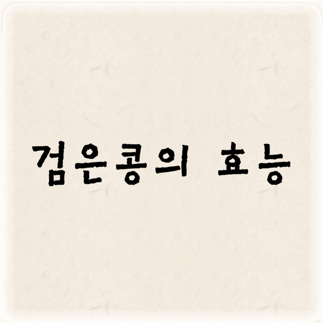 검은콩의-효능