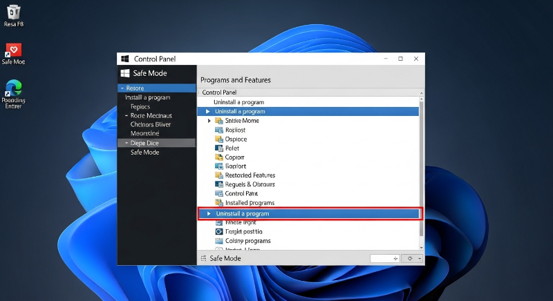 의심스러운 프로그램을 제거
