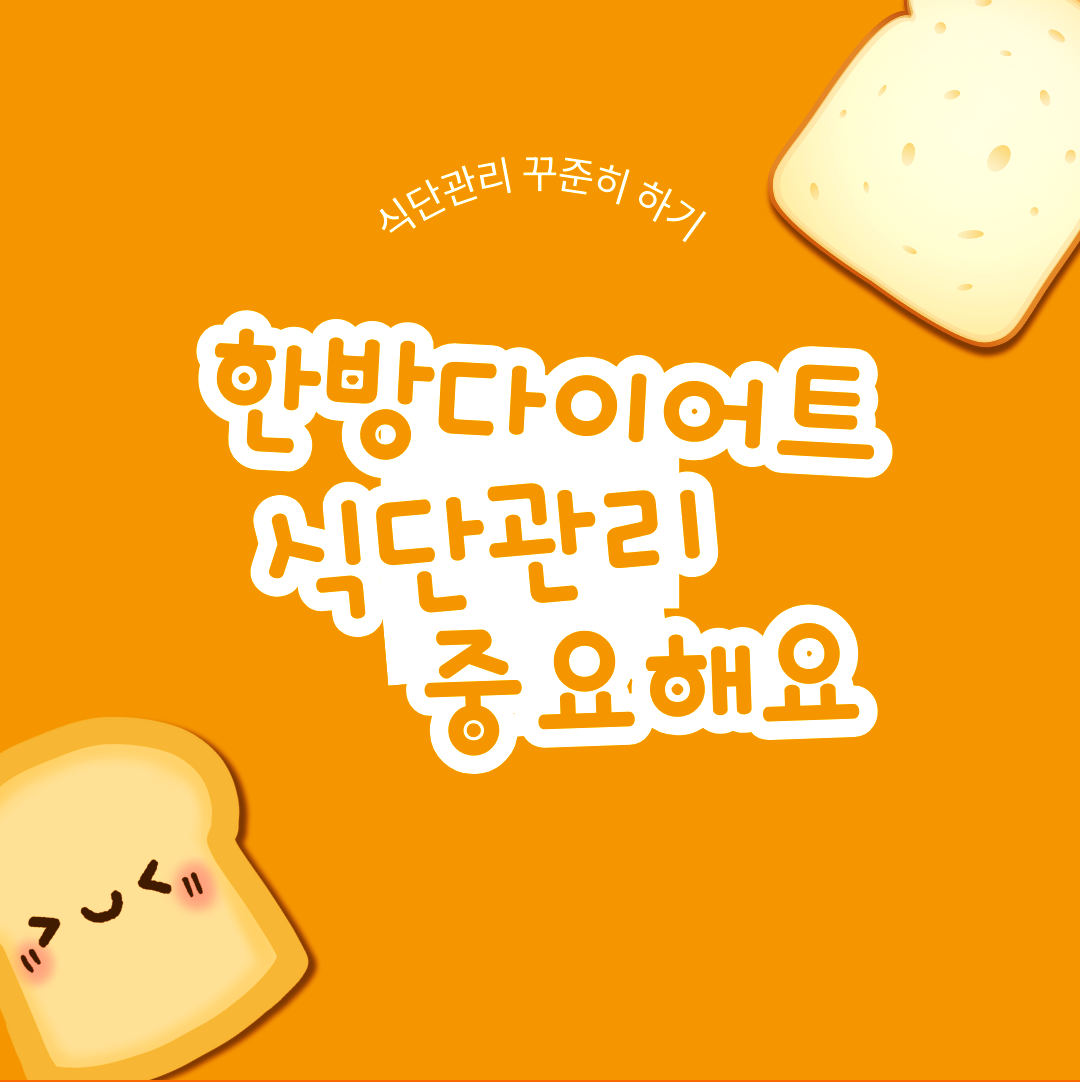 한방다이어트 식단관리도 중요해요!