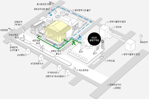 주차장에서 공연장 가는길