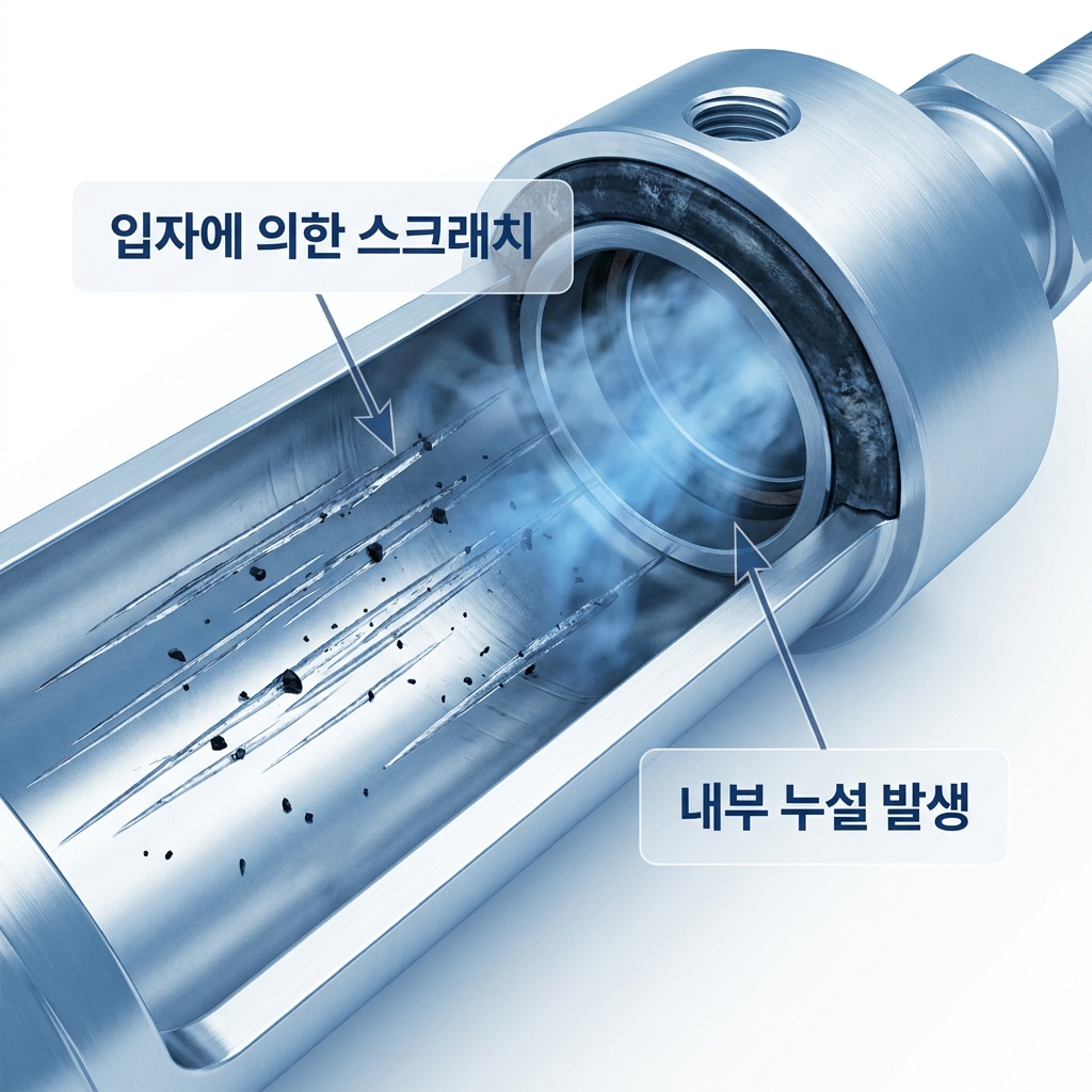 공기압 오염물의 파괴적 메커니즘 분석 시스템 고장을 유도하는 치명적 영향