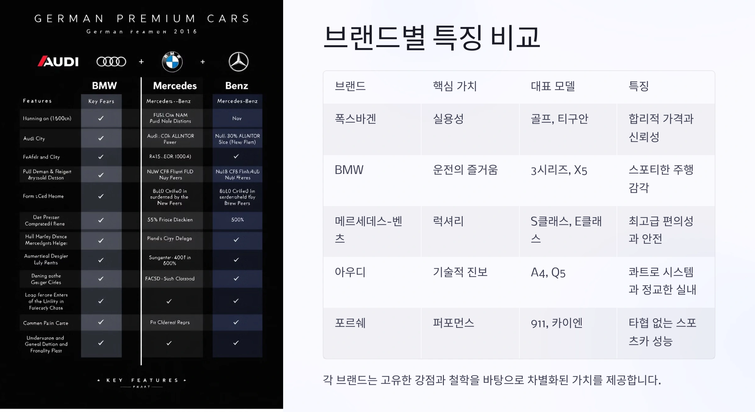 브랜드별 특징