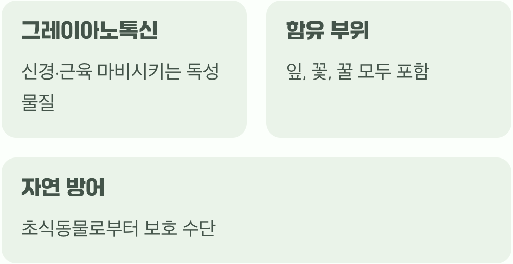 아름다운 모습 뒤에 숨겨진 독