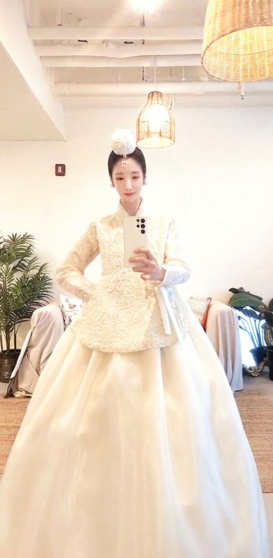 한복대여 결혼식 2부 신부 피로연 한복 드레스