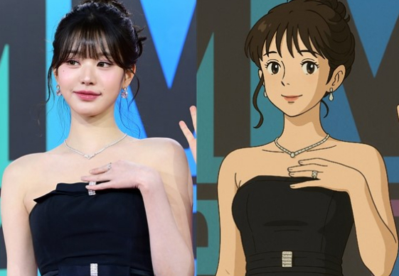 연예인 사진을 지브리 스타일로 변환하는 사진