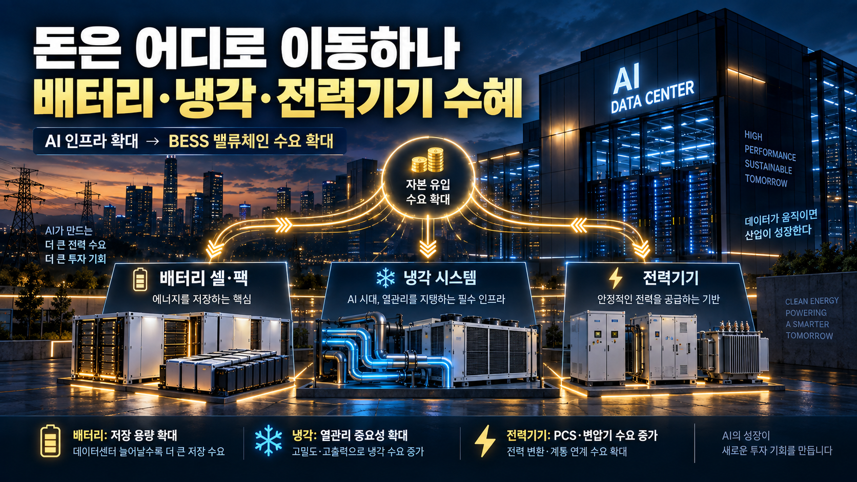BESS value chain including batteries cooling systems PCS and power equipment