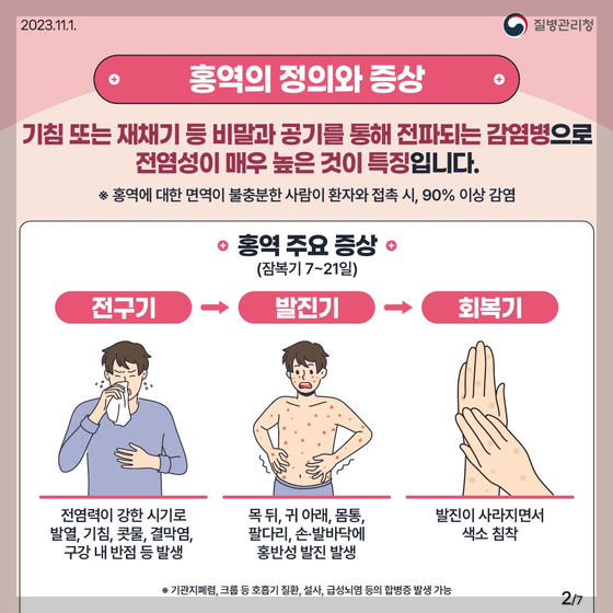 홍역예방카드 질병관리청