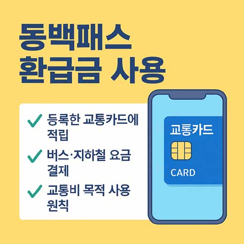 동백패스 환급금 사용