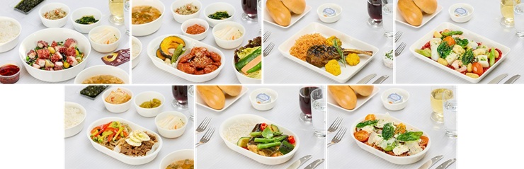 인천발 뉴욕행 프레스티지석 기내식