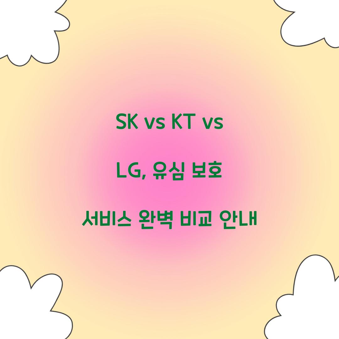 SK vs KT vs LG: 통신사별 유심보호 서비스 비교