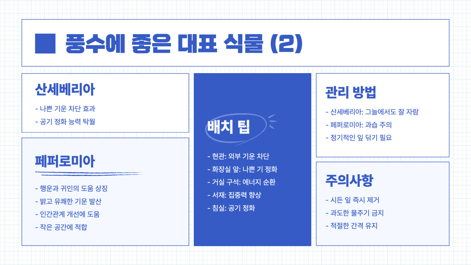 풍수 인테리어 좋은 식물