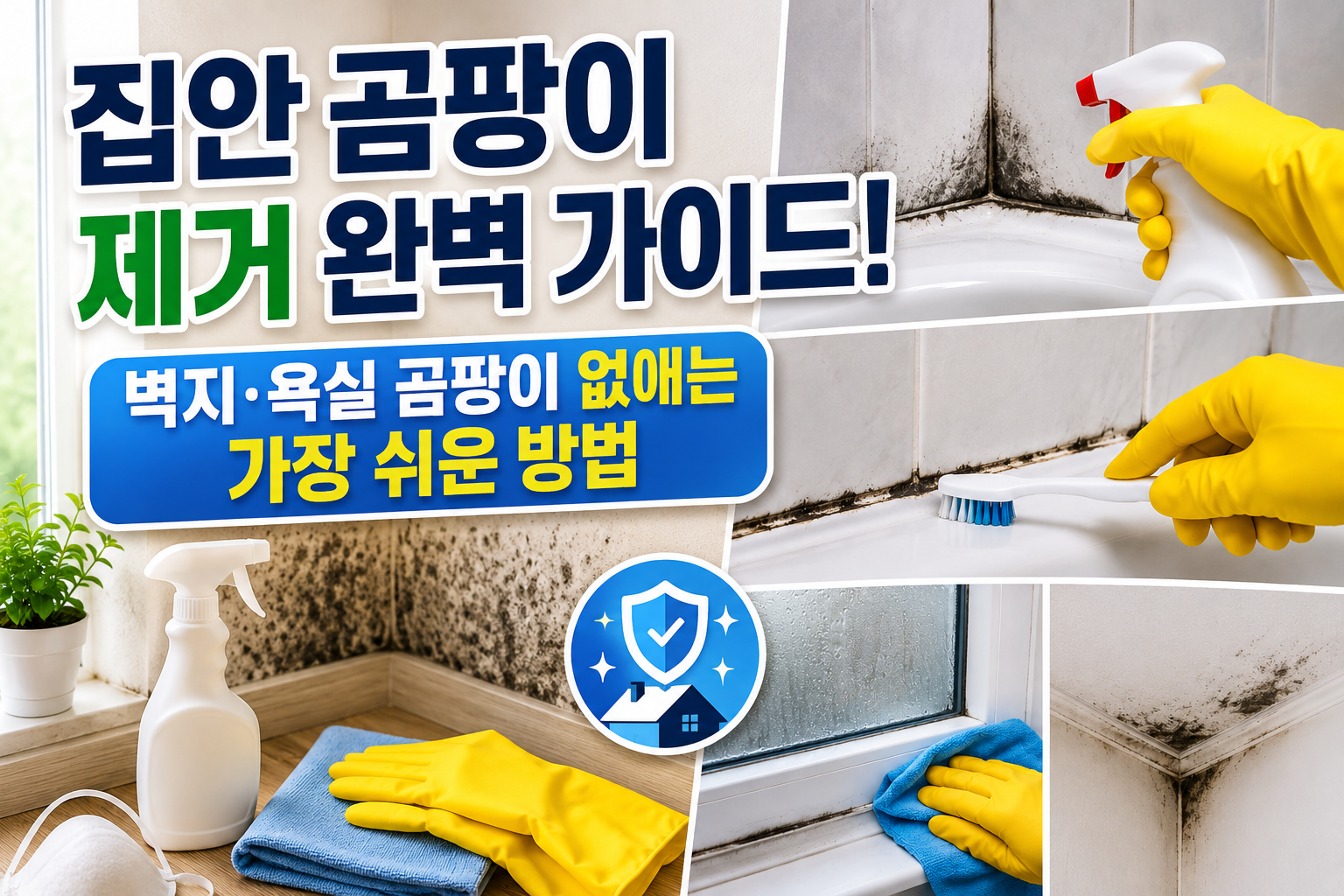 집안 곰팡이 제거 완벽 가이드! 벽지&middot;욕실 곰팡이 없애는 가장 쉬운 방법 관련 사진