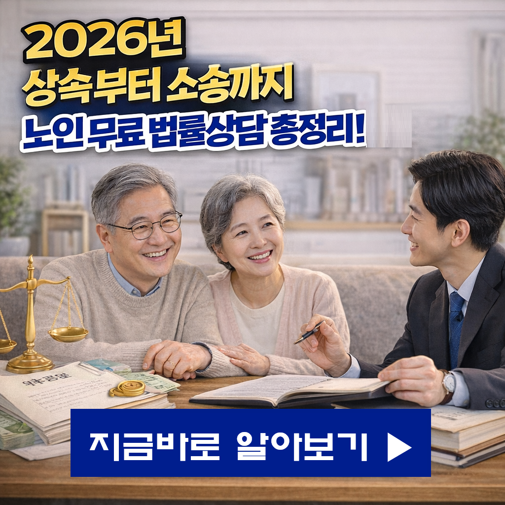 "2026년 노인 무료 법률상담 총정리! 상속부터 소송까지 돈 안 들이는 법"