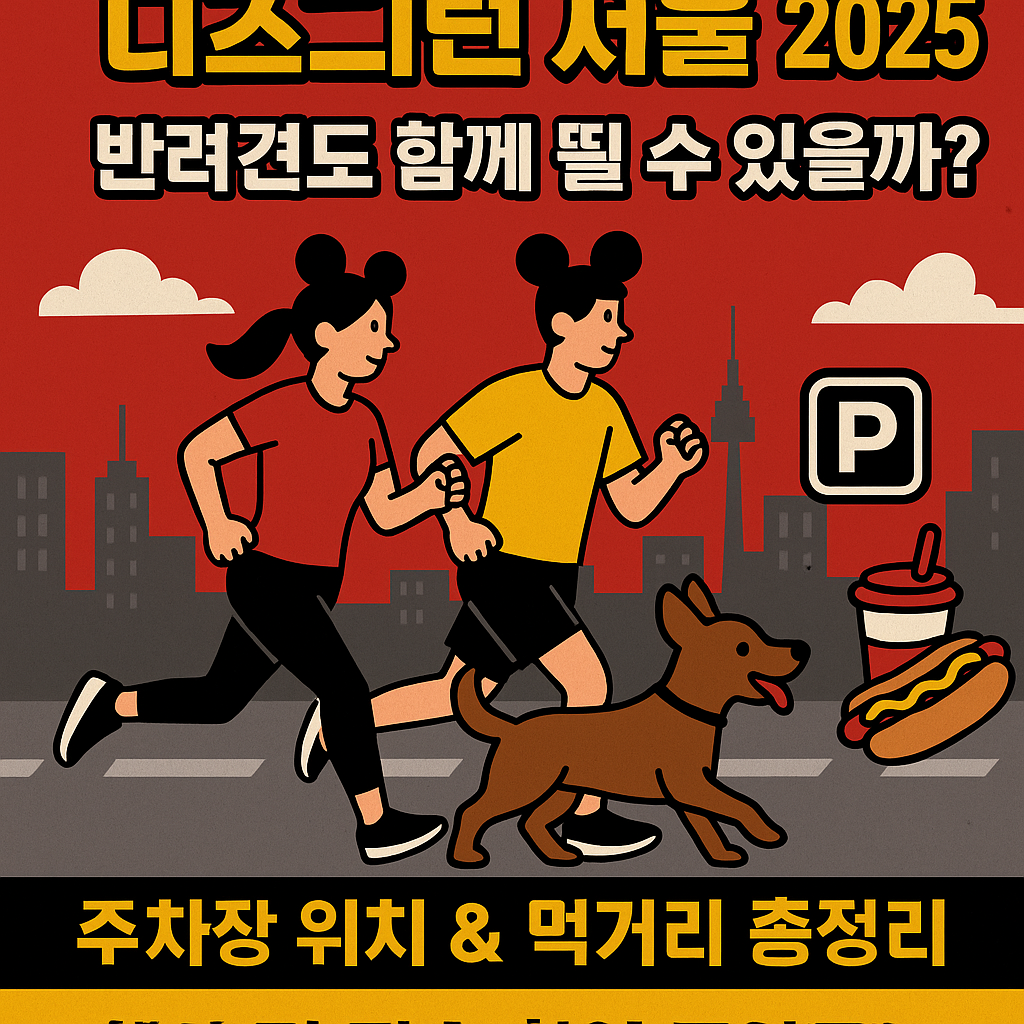 디즈니런 서울 2025, 반려견도 함께 뛸 수 있을까? 주차&middot;푸드존 정보까지!