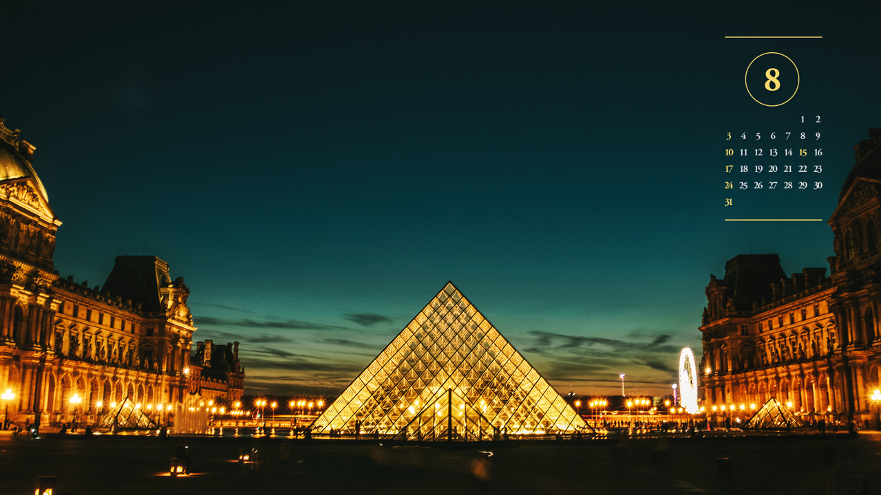 08 루브르 A - 2025년8월 노트북배경화면