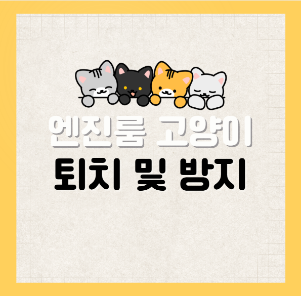 차량 엔진룸 속 고양이 퇴치법, 방지법