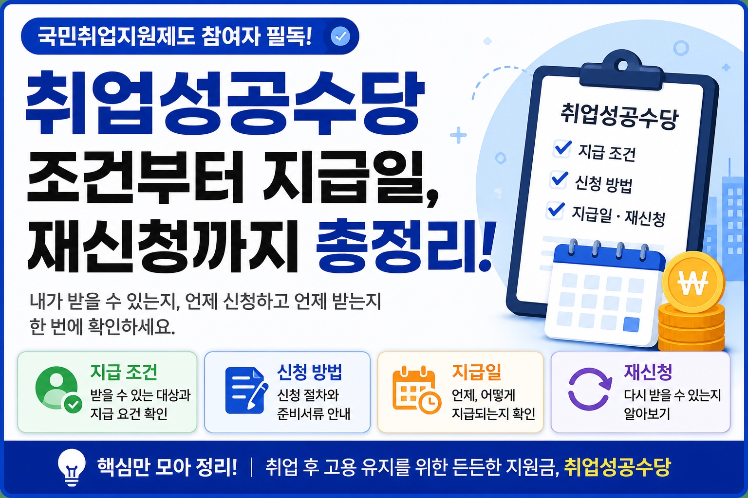 취업성공수당 조건부터 신청방법, 지급일까지 한눈에 확인하세요
