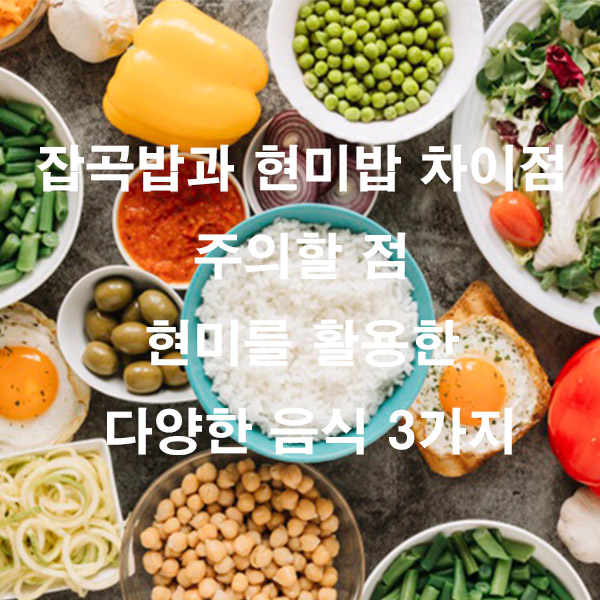 잡곡밥과 현미밥 차이점 주의할 점 현미를 활용한 다양한 음식 3가지