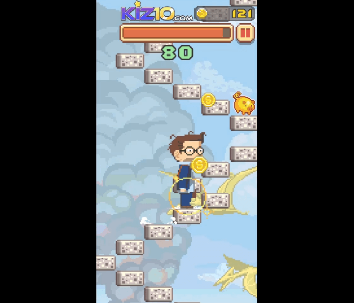 무한의-계단-PC버전-플레이-회사원-캐릭터가-금화를-획득하는-화면