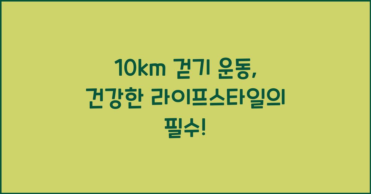 10km 걷기 운동