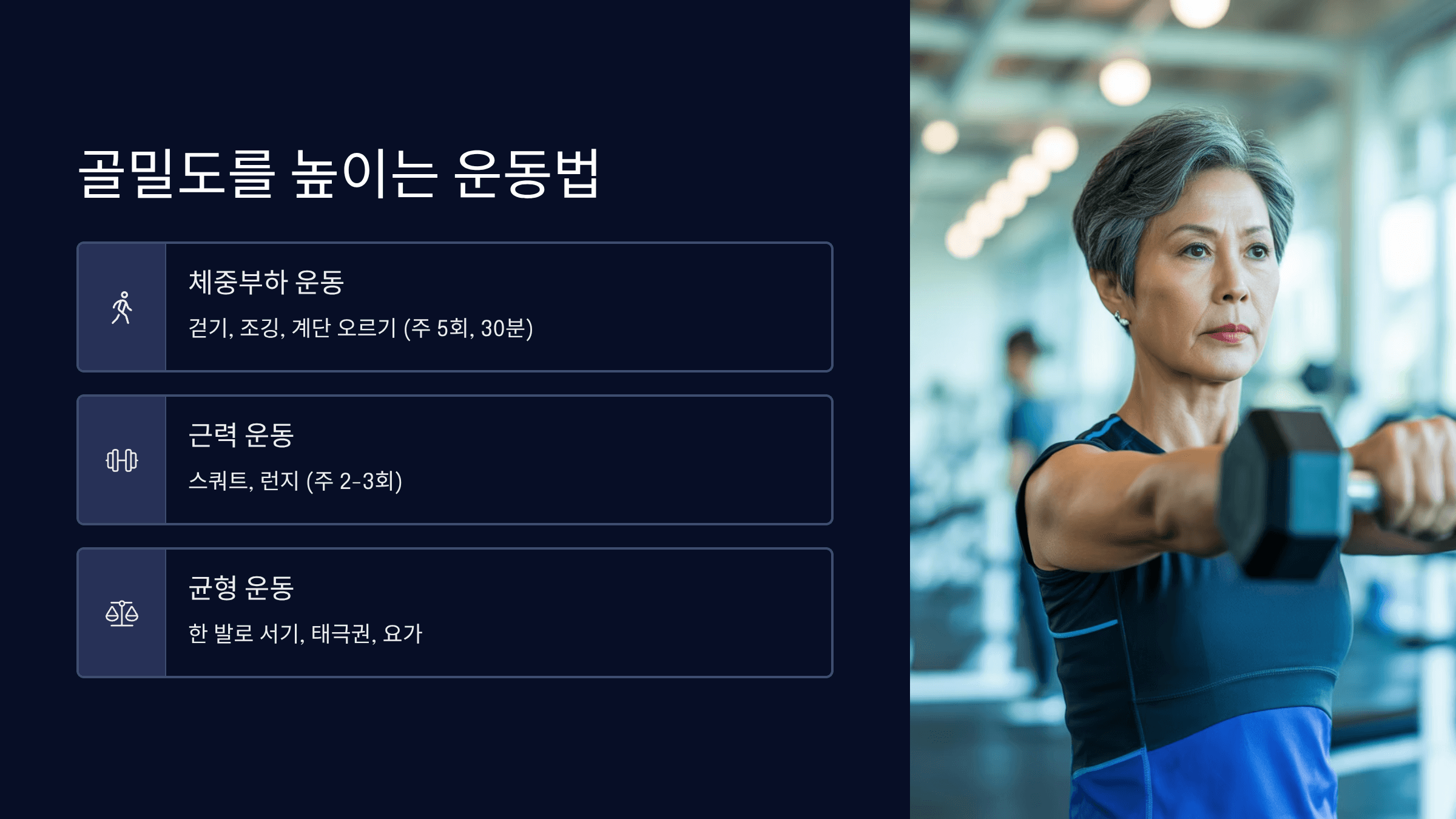 골밀도를 높이는 운동법과 주의사항