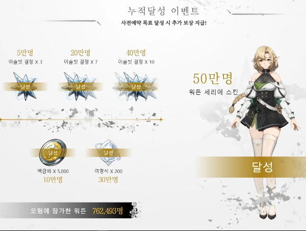 누적 달성 이벤트 보상