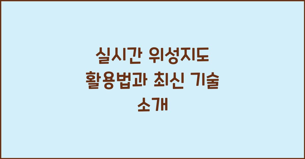 실시간 위성지도