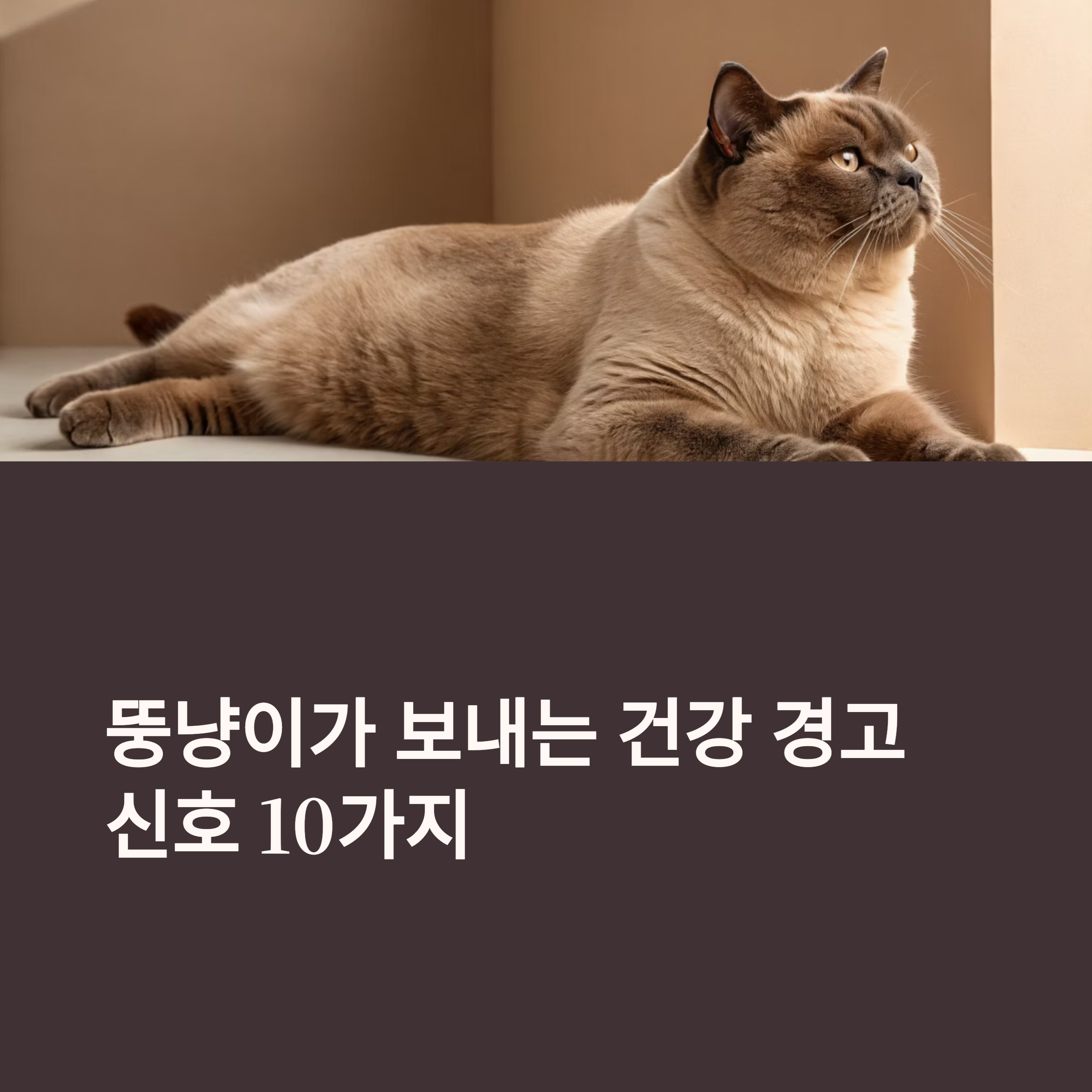 뚱냥이가 보내는 건강 경고 신호 10가지