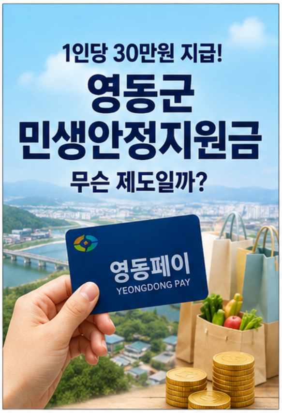 "영동군 살면 30만원 또 준다고? - 2026 충북 영동군 민생안정지원금 신청방법 총정리 (대상, 기간, 이의신청 등)
