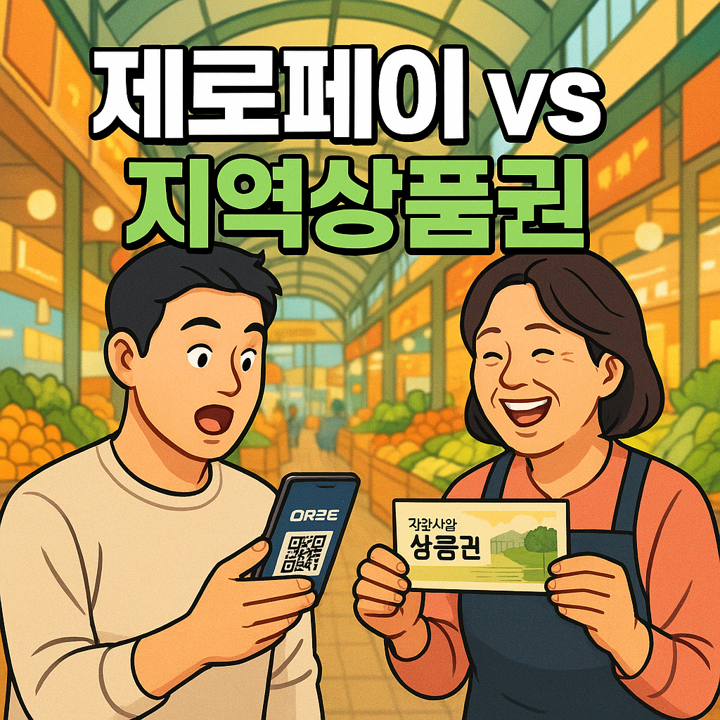 제로페이 vs 지역상품권 비교