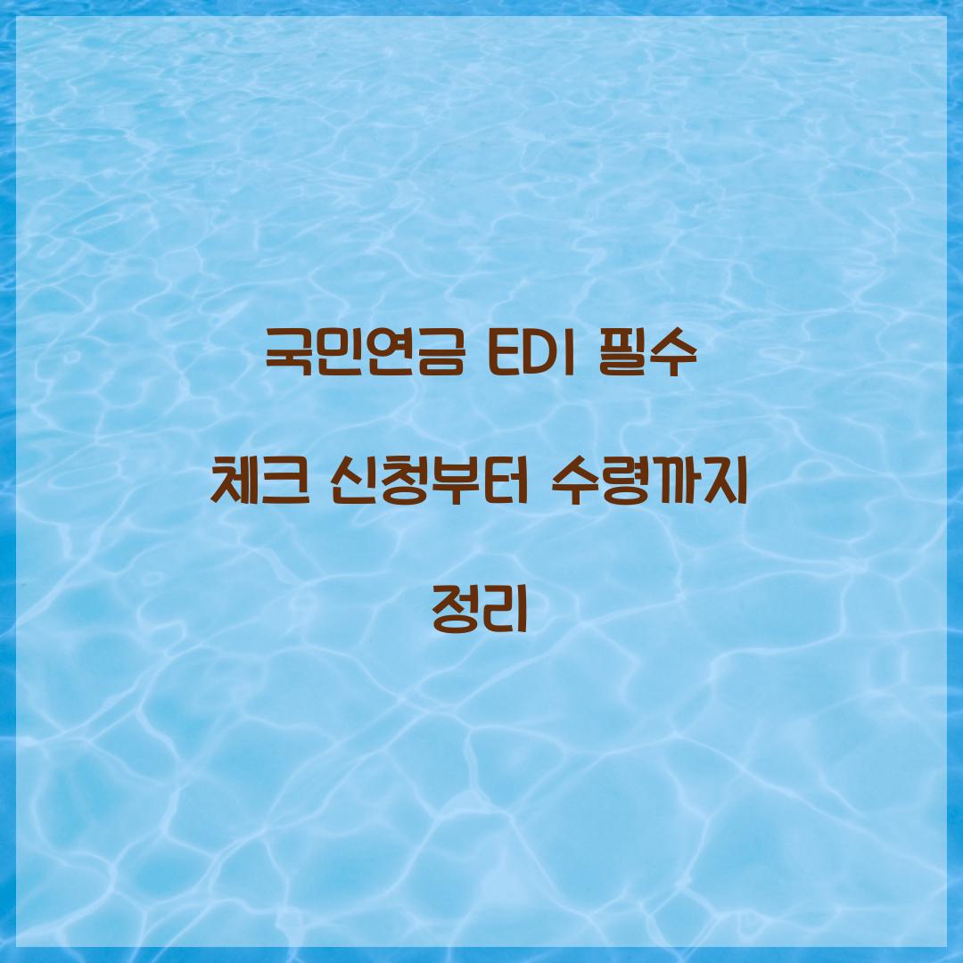 국민연금 EDI