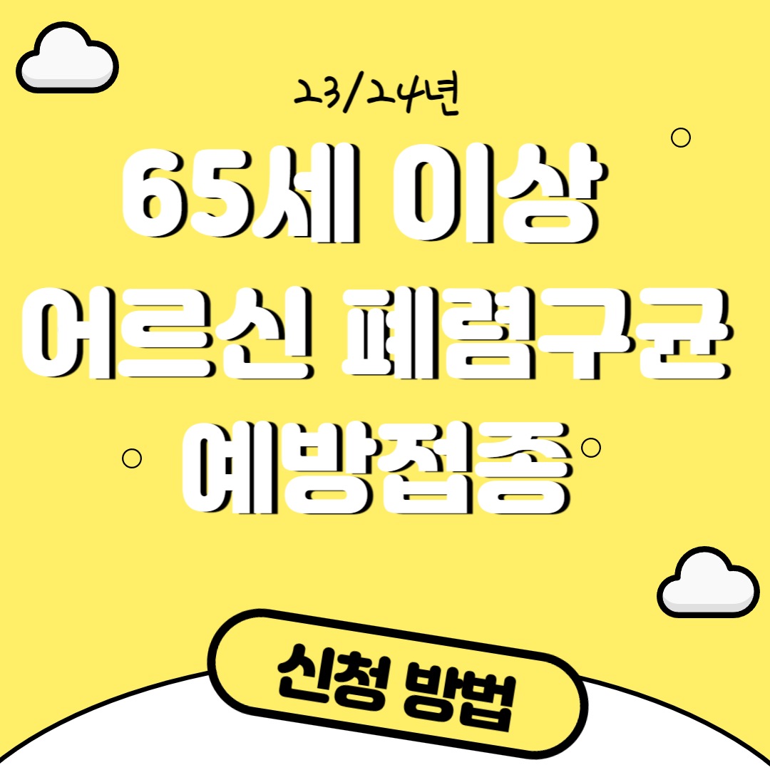 65세 이상 폐렴구균 예방접종