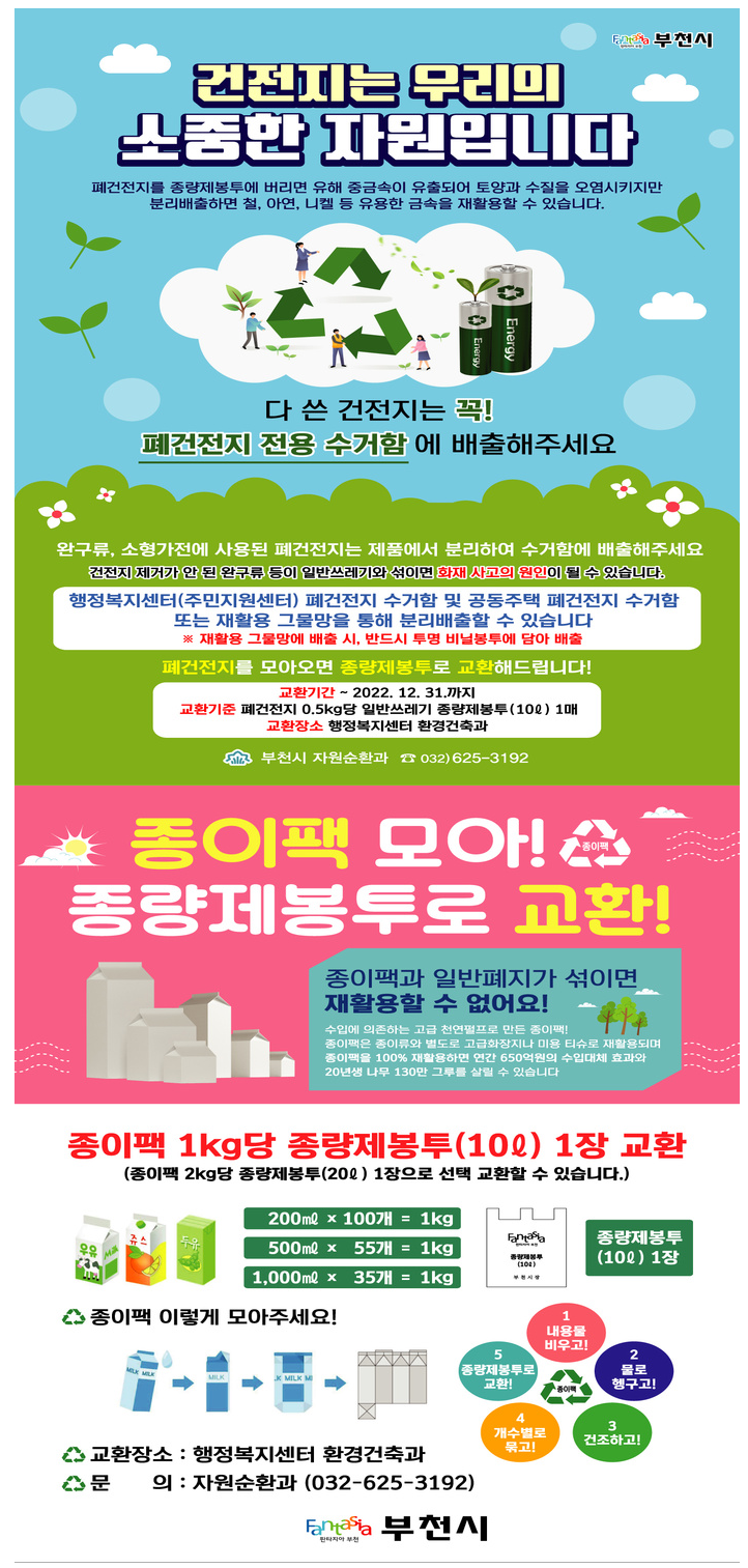 폐건전지-수거-포스터