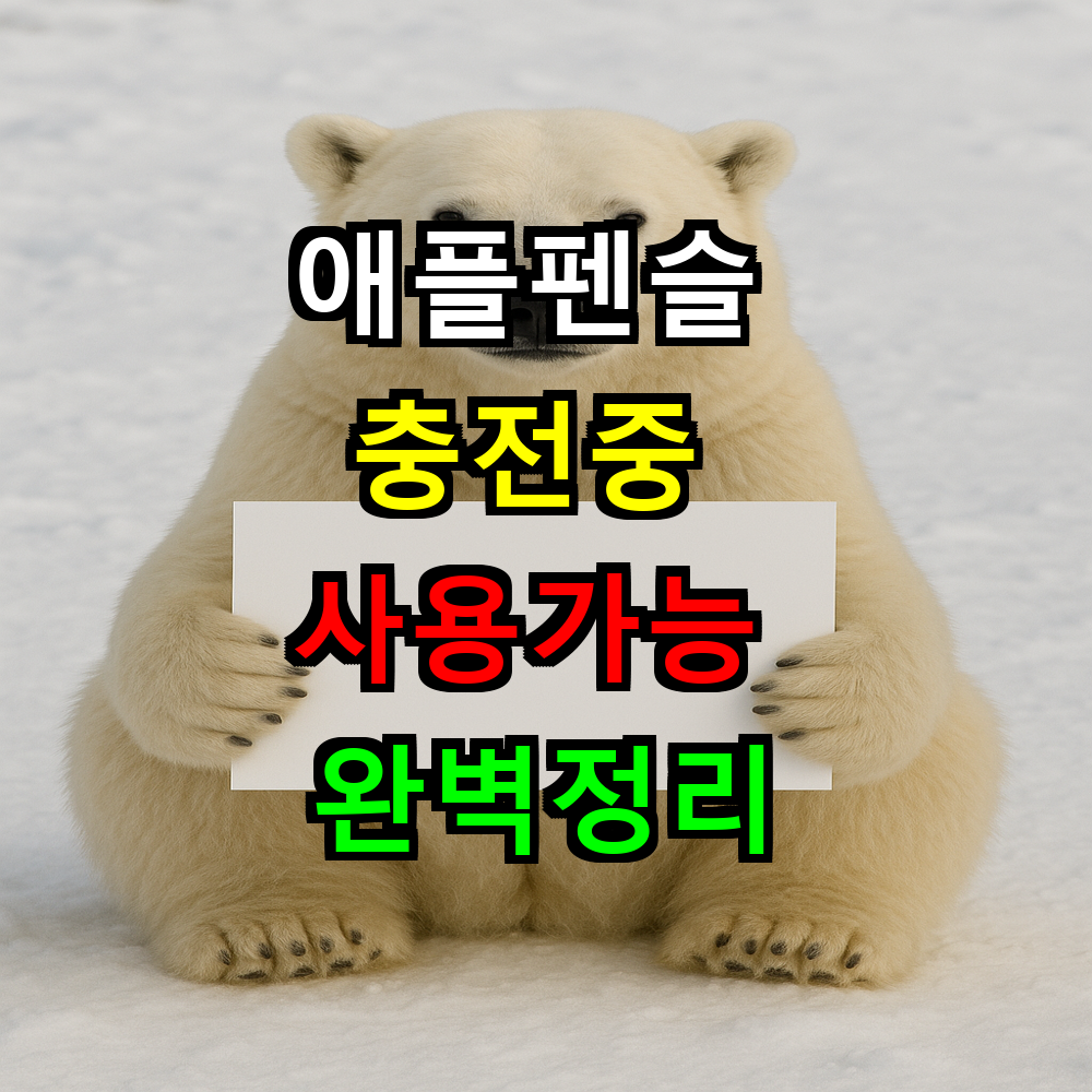 애플펜슬 충전중 사용가능 완벽정리