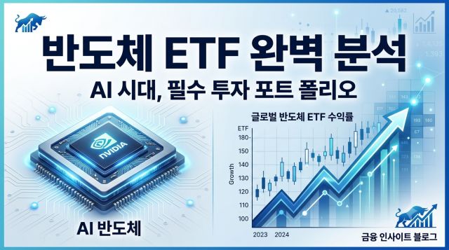 반도체 ETF와 반도체 주식 투자 비교를 설명하는 일러스트