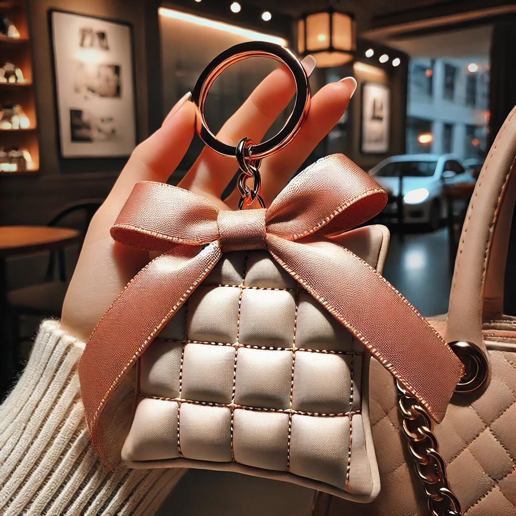 패딩 리본 키링