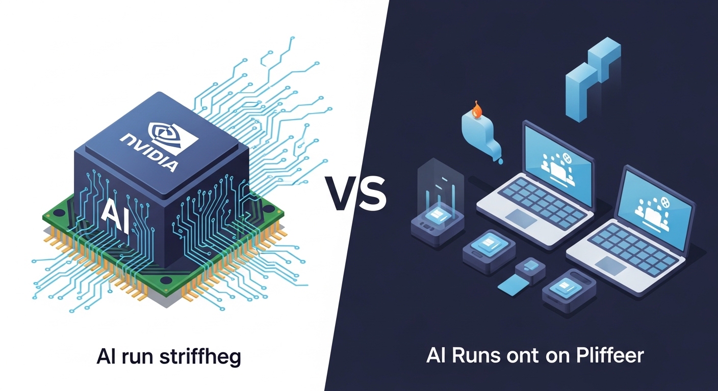 Image of a magnifying glass finding shining gems (AI software company logos) in the dirt.